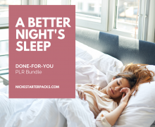 Done-for-you PLR A Better Night's Sleep - IG